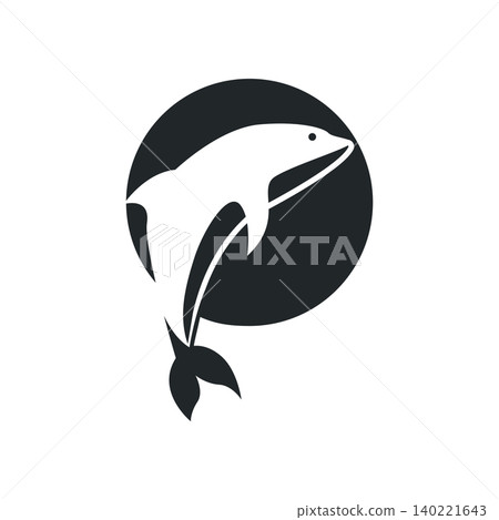 Elegant Dolphin Logo Aquatic Sea Animal Silhouette Design Template Elegant Dolphin Logo Aquatic Sea Animal Silhouette Design Template 140221643