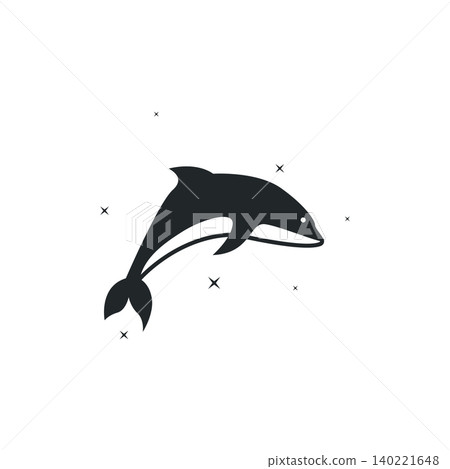 Elegant Dolphin Logo Aquatic Sea Animal Silhouette Design Template Elegant Dolphin Logo Aquatic Sea Animal Silhouette Design Template 140221648