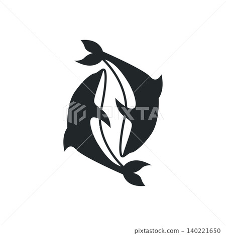 Elegant Dolphin Logo Aquatic Sea Animal Silhouette Design Template Elegant Dolphin Logo Aquatic Sea Animal Silhouette Design Template 140221650