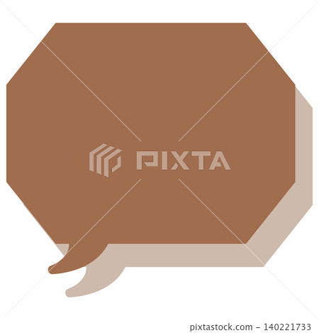 Simple color speech bubble - octagonal with corners Simple color speech bubble - octagonal with corners 140221733