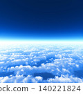 A breathtaking backdrop of blue sky and horizon stretching above a sea of clouds. A breathtaking backdrop of blue sky and horizon stretching above a sea of clouds. 140221824