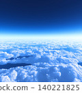 A breathtaking backdrop of blue sky and horizon stretching above a sea of clouds. A breathtaking backdrop of blue sky and horizon stretching above a sea of clouds. 140221825