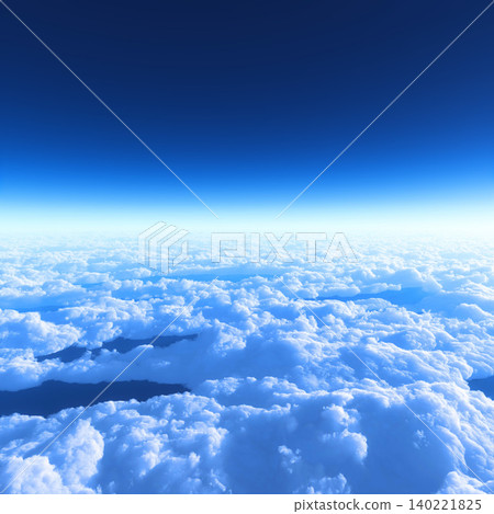 蔚藍的天空和綿延的地平線,下方是一片雲海,構成了一幅令人嘆為觀止的畫面。 蔚藍的天空和綿延的地平線,下方是一片雲海,構成了一幅令人嘆為觀止的畫面。 140221825
