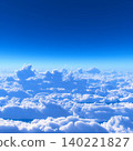 A breathtaking backdrop of blue sky and horizon stretching above a sea of clouds. A breathtaking backdrop of blue sky and horizon stretching above a sea of clouds. 140221827