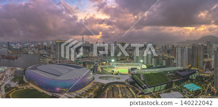 May 26 2026 Kai Tak Stadium Sunset Hong Kong 140222042