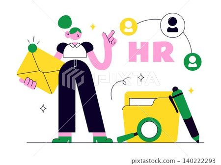 Human Resources Vector Illustration Featuring Recruitment Process, Employee Management, Hiring Strategy, HR Administration, and Workforce Development Human Resources Vector Illustration Featuring Recruitment Process, Employee Management, Hiring Strategy, HR Administration, and Workforce Development 140222293