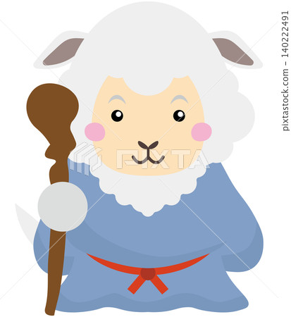 代表壽郎神的綿羊形象,壽郎神是長壽和健康的象徵。 代表壽郎神的綿羊形象,壽郎神是長壽和健康的象徵。 140222491