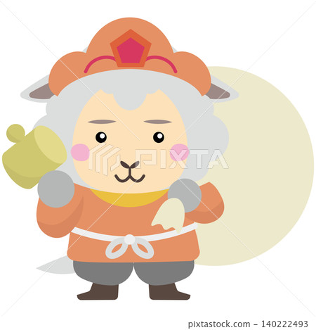 The sheep of Daikokuten, a symbol of business prosperity. The sheep of Daikokuten, a symbol of business prosperity. 140222493