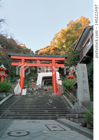 Enoshima Shrine Red Torii Gate Enoshima Shrine Red Torii Gate 140222497