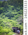 A local train entering a tunnel. 140223333
