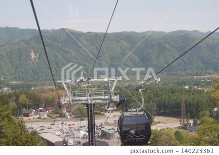 View of the lush green mountains from the ropeway View of the lush green mountains from the ropeway 140223361