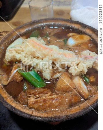 Nagoya cuisine: Piping hot miso-stewed udon noodles Nagoya cuisine: Piping hot miso-stewed udon noodles 140223813