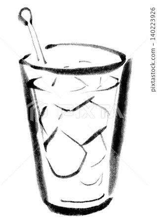Illustrations, ink paintings, sumi-e (ink paintings), chu-hi (a type of Japanese alcoholic beverage). Illustrations, ink paintings, sumi-e (ink paintings), chu-hi (a type of Japanese alcoholic beverage). 140223926