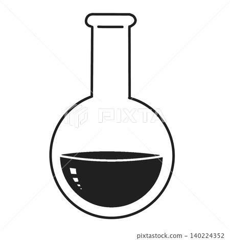 A simple illustration of a round-bottom flask. A simple illustration of a round-bottom flask. 140224352