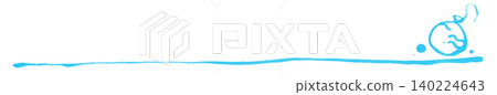 一個淺藍色的溜溜球，上面用柔和的馬克筆畫著夏日圖案。 140224643