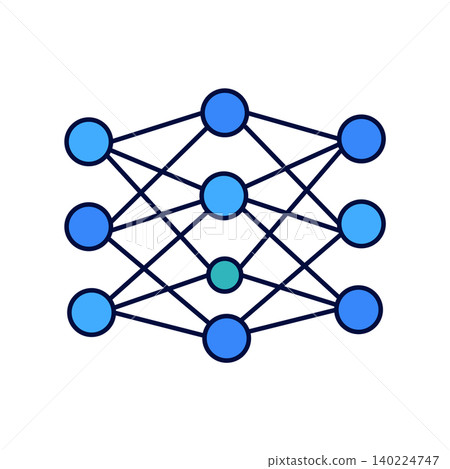 AI network and data integration technology icon AI network and data integration technology icon 140224747