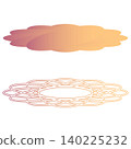 A delicate geometric lace pattern with a beautiful pink gold gradient, and an oval decorative frame with multiple intersecting oval lines. 140225232