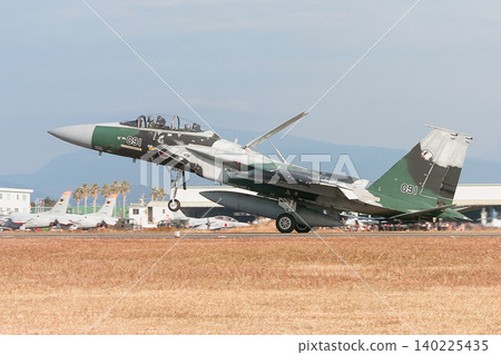 Landing of a Japan Air Self-Defense Force F-15DJ Eagle from the Tactical Fighter Training Group 140225435
