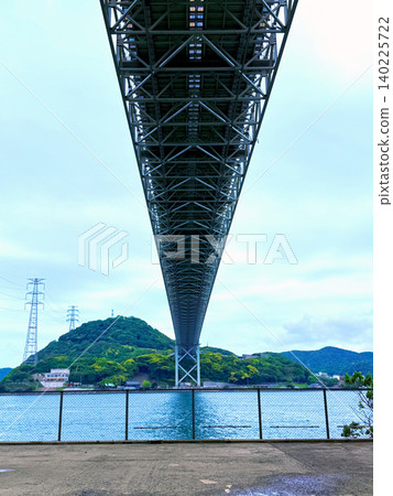Directly beneath the Kanmon Bridge Directly beneath the Kanmon Bridge 140225722