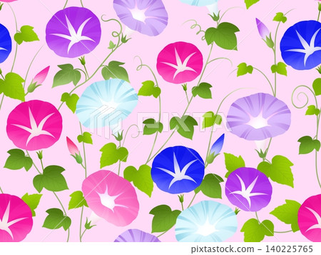 牽牛花無縫圖案 C 牽牛花無縫圖案 C 140225765