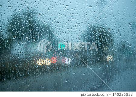 Raindrops on the glass and the light 140225832