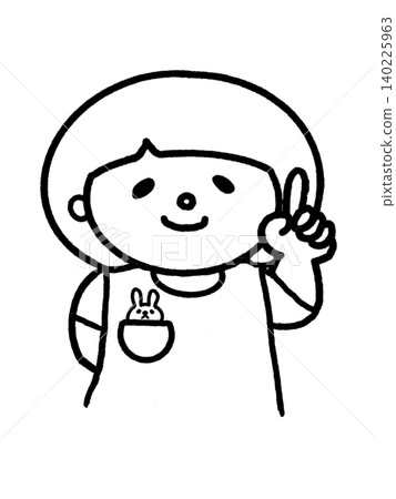 Loose illustration copy space, announcements, SNS materials, line art, coloring pages, childcare worker Loose illustration copy space, announcements, SNS materials, line art, coloring pages, childcare worker 140225963