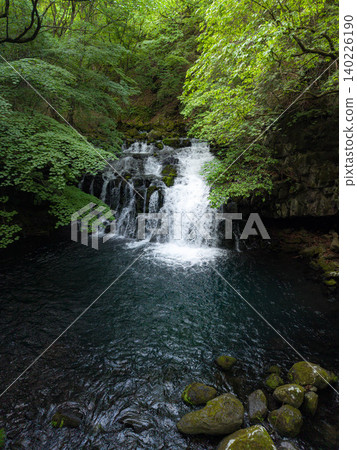 [Drone footage] Tateshina Great Waterfall in the fresh greenery [Nagano Prefecture] 140226190