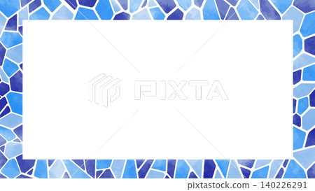 Watercolor-style mosaic tile frame Watercolor-style mosaic tile frame 140226291