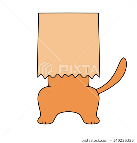 Orange cat sits with lampshade atop its head Orange cat sits with lampshade atop its head 140226326