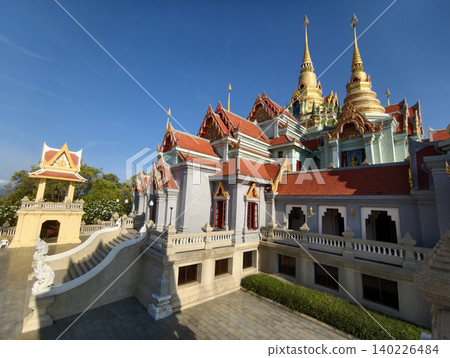 Top view of Wat Tang Sai temple , Baan Krood beach, Prachuap Khiri Khan Top view of Wat Tang Sai temple , Baan Krood beach, Prachuap Khiri Khan 140226484