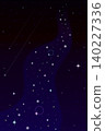 A vertical background illustration of a beautiful starry sky with a fantastical Milky Way flowing through it. 140227336