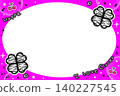 A clover frame in the style of a Heisei-era gal. 140227545