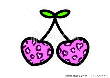 粉紅色豹紋櫻桃 140227546