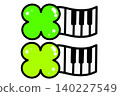 Illustration of clover, clover, and keyboard 140227549