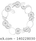 黑白檸檬插畫邊框 140228030