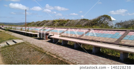 The world's longest bench at Masuhoura Beach in Noto 140228238