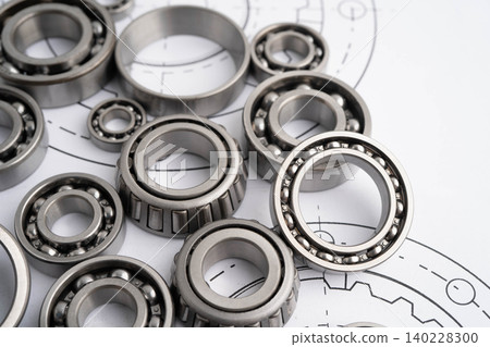 Ball bering circular joint machine component. 140228300