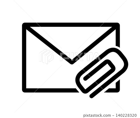 Simple icon for emails with attachments Simple icon for emails with attachments 140228320