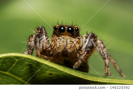 Jumping spider Which comes from the distinctive characteristics of fighters who can fly far to hunt prey. Jumping spider Which comes from the distinctive characteristics of fighters who can fly far to hunt prey. 140228392