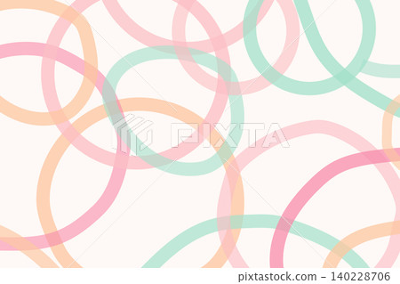 Abstract Pastel Circle Pattern with Overlapping Geometric Rings and Soft Modern Colors 140228706
