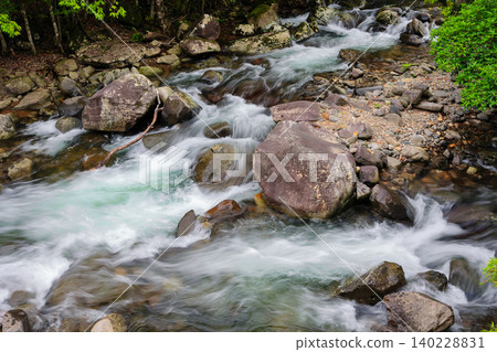 The beauty of a clear stream flowing between rocks: powerful and awe-inspiring landscape photographs of nature. The beauty of a clear stream flowing between rocks: powerful and awe-inspiring landscape photographs of nature. 140228831