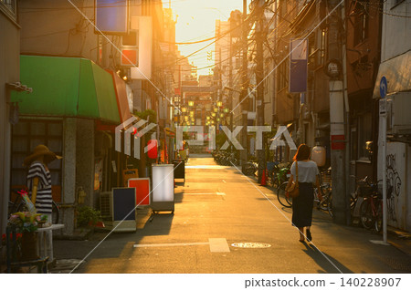 The streets of Asakusa The streets of Asakusa 140228907