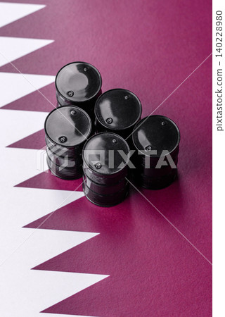 Metal barrels containing oil, gas, or chemicals, with a prohibition sign. Oil barrels Metal barrels containing oil, gas, or chemicals, with a prohibition sign. Oil barrels 140228980