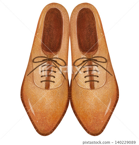 Illustration of leather shoes 140229089