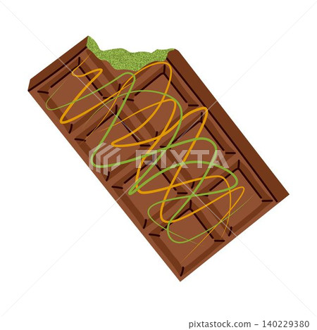 Dubai chocolate bar with pistachio paste filling. Luxury gourmet dessert. Premium handmade chocolate, cocoa dessert Dubai chocolate bar with pistachio paste filling. Luxury gourmet dessert. Premium handmade chocolate, cocoa dessert 140229380