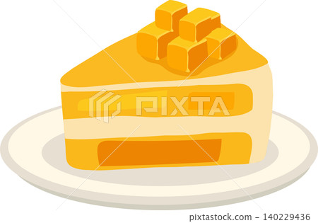 mango cake slice with fresh tropical fruit layers creamy yellow dessert on plate illustration perfect for bakery dessert summer sweet treat mango cake slice with fresh tropical fruit layers creamy yellow dessert on plate illustration perfect for bakery dessert summer sweet treat 140229436