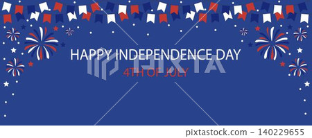 estive patriotic background in red, white and blue featuring bunting banners, fireworks and stars on a dark blue backdrop. Perfect for celebrations Independence Day, Memorial Day estive patriotic background in red, white and blue featuring bunting banners, fireworks and stars on a dark blue backdrop. Perfect for celebrations Independence Day, Memorial Day 140229655