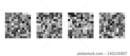 Set of abstract pixel censored signs. Censorship rectangle. Appropriate for digital design projects Set of abstract pixel censored signs. Censorship rectangle. Appropriate for digital design projects 140229807