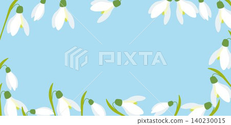 Spring background with snowdrops. Design concept for the protection of the environment, the arrival of spring 140230015