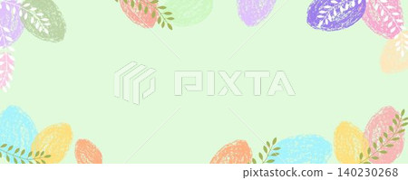Easter background with colorful eggs. Pastel textured design for spring and holiday decorations. Easter background with colorful eggs. Pastel textured design for spring and holiday decorations. 140230268